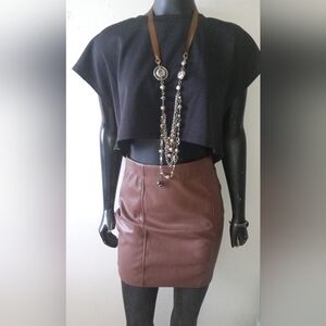 2 Piece Set Women Crop Top & Mini Skirt